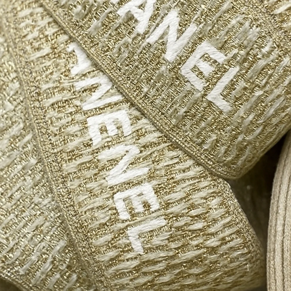 CHANEL Gold Holiday Ribbon Limited Edition SOLD BY THE YARD Lux Craft DYI Gift - Picture 3 of 3